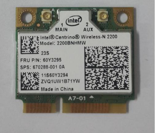 Intel Wireless-N 2200 2200BN 2200BNHMW FRU:60Y3295 Half Mini PCI-e Wireless Card for IBM L330 L430 L530 T530 W530 K29 t430