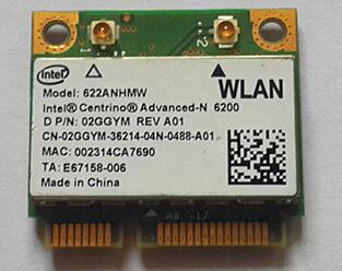 intel Centrino Advanced-N 6200 6200AN 622AN 622ANHMW 6200AGN 02GGYM Half Mini PCIe 300Mbps WLAN WIFI Card for Dell