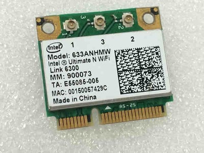 Intel Dual Band 633AN 6300AN 633ANHMW 450M Half Mini PCI-express Wlan Wireless Card 4WOON for Dell E4310 E6410 E4300 E6400