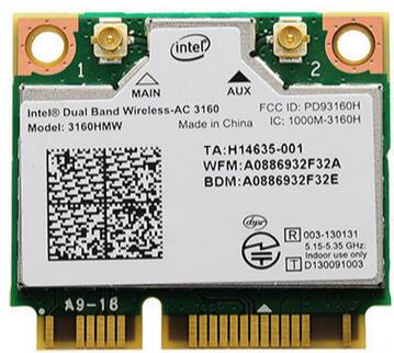 Intel Dual Band Wireless-AC 3160HMW AC3160 3160HMWAC AC3160HMW Half Mini PCI-Express Wireless Wlan+ Bluetooth4.0 Wifi Card