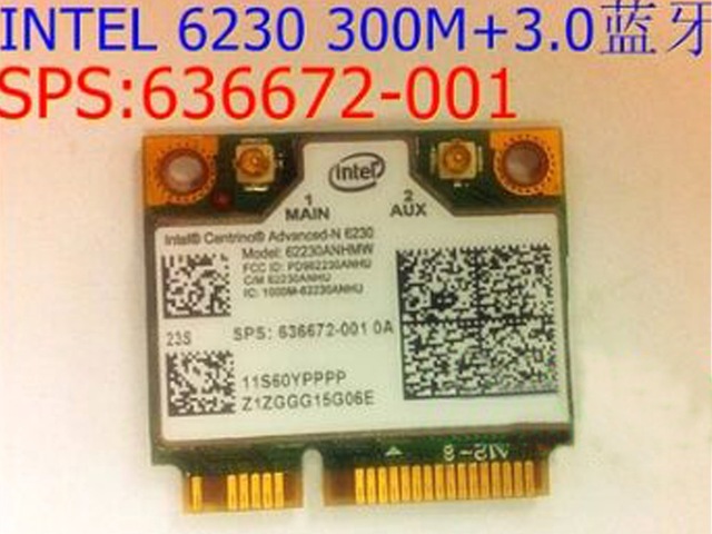 intel 6230AN 62230ANHMW SPS:636672-001 Half Mini PCI-e WLAN Wireless Wifi Card for HP 4230S 4330S 4530S 4730S ENVY14 15 17