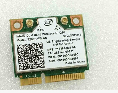 Intel Dual Band Wireless-N 7260HMW 7260AN SPS:717381-001 half Mini PCI-e bluetooth4.0 Wireless card for HP210/440/430/445 G1