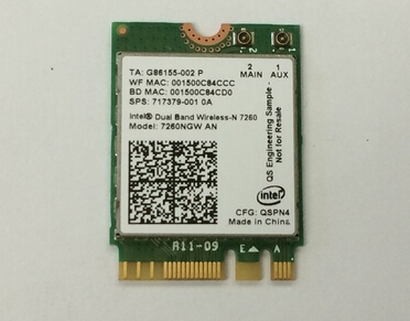 intel Dual Band Wireless-N 7260NGWAN 7260NGW 7260AN 300Mbps+ BlueTooth4.0 NGFF PCIe wifi wireless Card