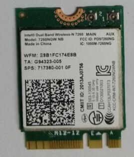 Intel Dual Band Wireless-N 7260NB 7260NGW 7260NGWNB 300Mbps half Mini PCI-e bluetooth Wireless wifi card