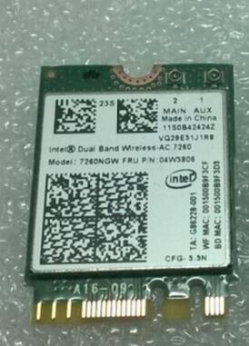 Intel Dual Band Wireless-AC 7260NGW 7260NGWAC 7260AC NGFF BT4.0 Wlan Card 867Mbps 04W3806 for Lenovo thinkpad T440 T440S X240S