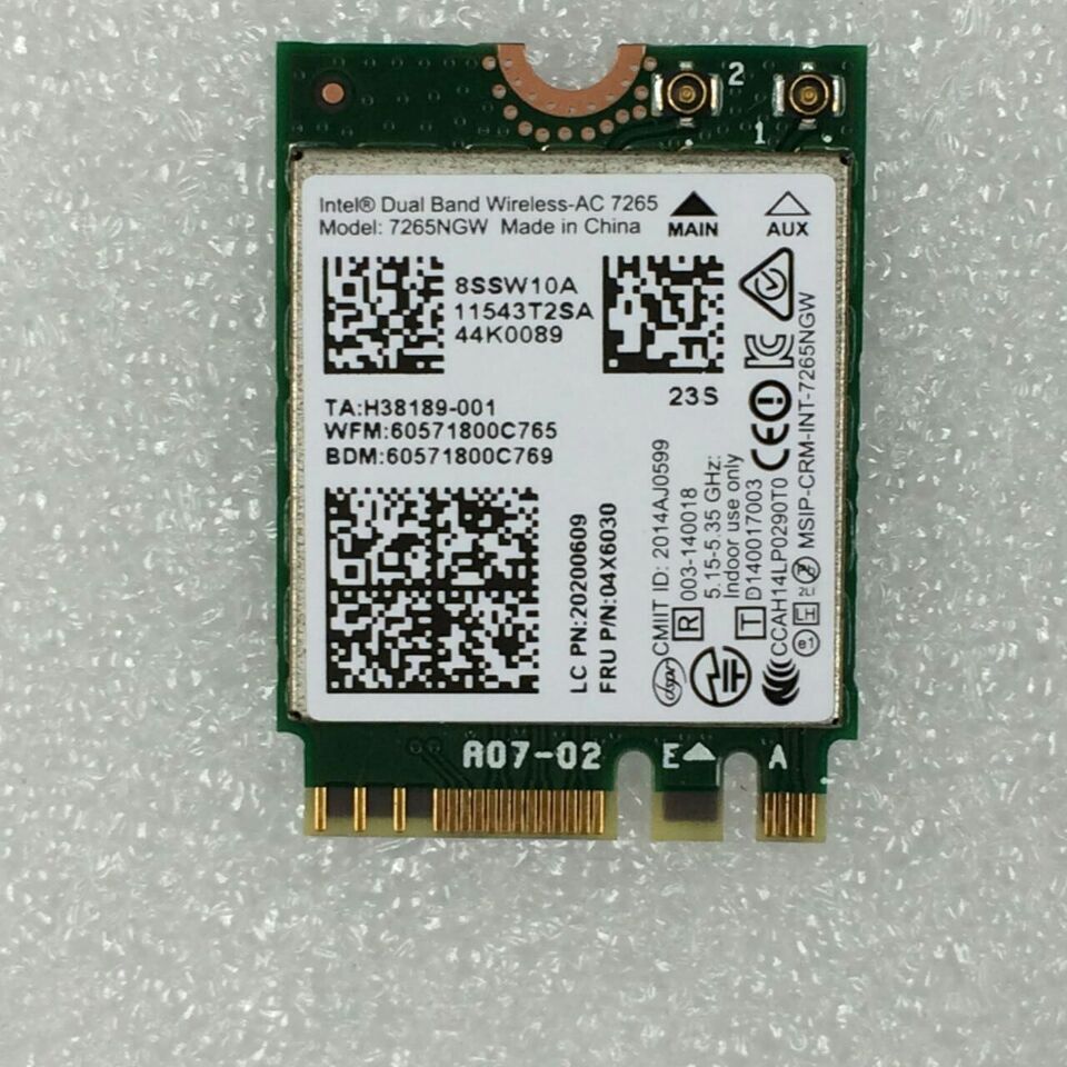 Intel Dual Band Wireless-AN 7265 7265NGW 7265AN 300Mbps NGFF Pcie Bluetooth Wlan Card