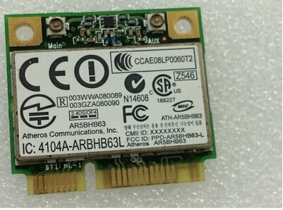 Qualcomm Atheros AR5007EG AR2425 AR5BHB63 Half Mini PCI-e  54Mbps Wireless WLAN Card