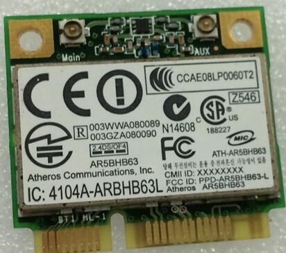 Atheros AR5007EG AR2425 AR5BHB63 Half Mini PCI-e Wireless WLAN Card FRU:42T0979 43Y6511 for IBM SL300.T400.W500.R500.X200