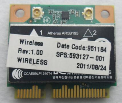 Atheros AR9285 AR5B195 AR9002WB-1NGCD SPS:592775-001 Half Mini PCIe WLAN WIFI BlueTooth3.0 Card for HP 430 431 435 436 4530S