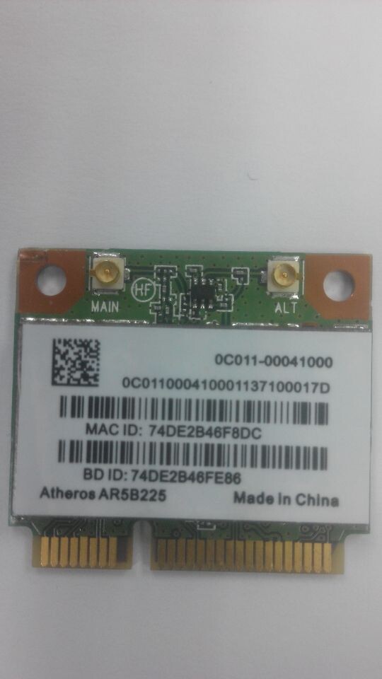 Atheros AR9485 AR5B225 WCNB608AH AR9004WB-1NG Half Mini PCI-Express bluetooth4.0 300Mbps WLAN Wifi Wireless Card