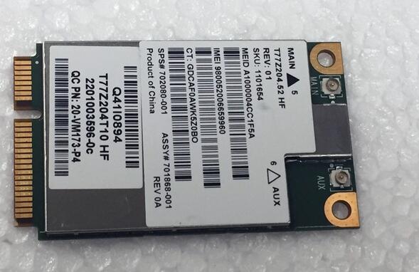 Sierra MC8355 GOBI3000 Mini PCI-e 3G SPS:634400-001 HS2430 HSPA Wireless WWAN WLAN Card GPS for hp 8640P