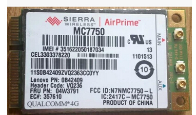 Sierra MC7750 GOBI4000 04W3791 Mini PCI-e 3G HSPA 100MB LTE WLAN Card GPS for IBM T430 T430i T430s T430si X230 X230i X230