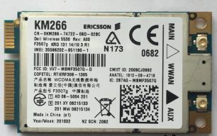 Ericsson F3507G DW5530 KM266 /XX982 /N367M /C687R MINI PCI-E 2G 3G HSDPA 7.2MB GSM GPRS +GPS WLAN Card