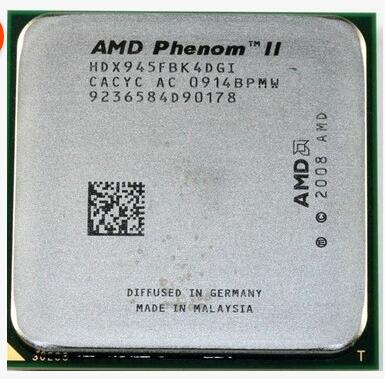AMD Phenom X4 945 Quad-Core DeskTop CPU HDX945FBK4DGI 3Ghz 6MB Socket AM3