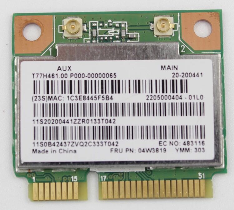 RealTek RTL8188ce Half Mini PCIe Wireless Wlan Wifi Card 60Y3249 for IBM Lenovo T420 T520 W520 E420 X120E X220