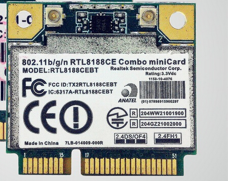 RealTek RTL8188ceb8 RTL8188CEBT Half Mini PCI-express 150Mbps Wireless  WIFI Card