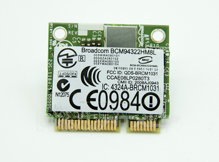 BroadCom BCM94322HM8L Half Mini PCI-Express Wireless WLAN Wifi Card SPS:504664-001 for HP DV2 DV3 DV6 DV7 4300