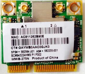 BroadCom BCM943224HMS BCM43224 300Mbps 2.4/5G Dual band Half Mini PCIe Wireless card