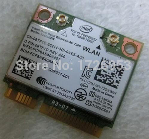 Intel Dual Band Wireless-AC 7260 7260HMW 7260AC half Mini PCI-e+BT4.0+867Mbps Wireless Card 8TF1D for Dell E6440 E6540 E7240