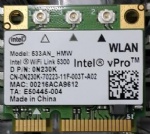 intel 5300ANHMW 533ANHMW 450M Half Mini PCI-E Wireless WLAN Wifi Card